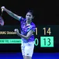 Tunggal putri Indonesia Linda Wenifanetri gagal lolos ke perempat final Jerman Terbuka 2016 usai dikalahkan unggulan empat asal Tiongkok, Wang Shixian, Kamis (3/3/2016). (Liputan6.com/Humas PP PBSI)