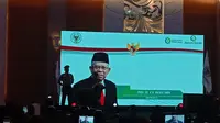 Wakil Presiden (Wapres) Indonesia, KH Ma'ruf Amin membuka Rapat Koordinasi Nasional (Rakornas) Badan Wakaf Indonesia (BWI) di Jakarta pada 4 - 6 Desember 2023. (Liputan6.com/Muhammad Ali).