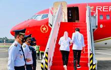 Perdana, Pesawat Kepresidenan Ditumpangi Jokowi Mendarat di Bandara IKN Siang Ini