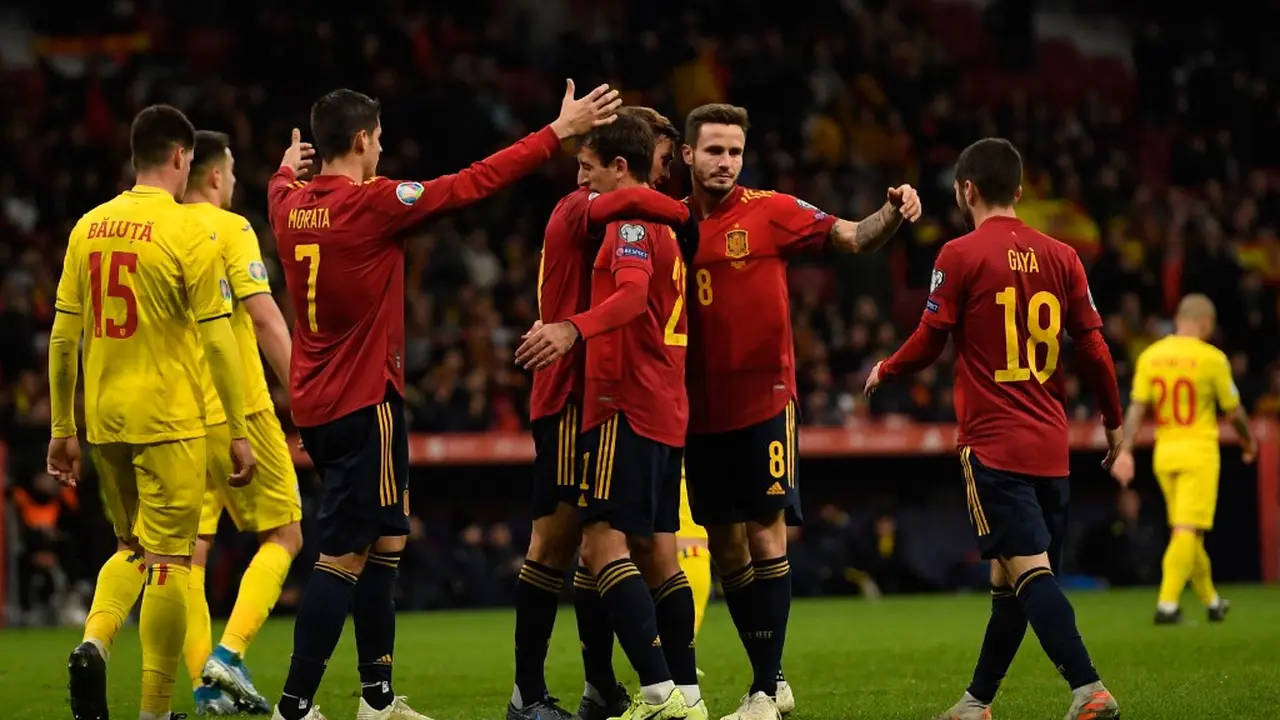 Tim Nasional Spanyol (PIERRE-PHILIPPE MARCOU / AFP)