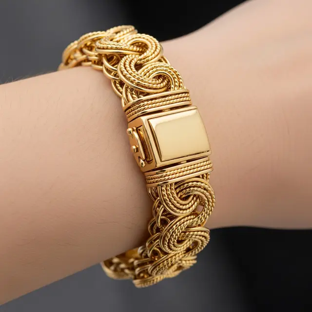 Model Gelang Emas Rantai Model Turki Klasik (AI)