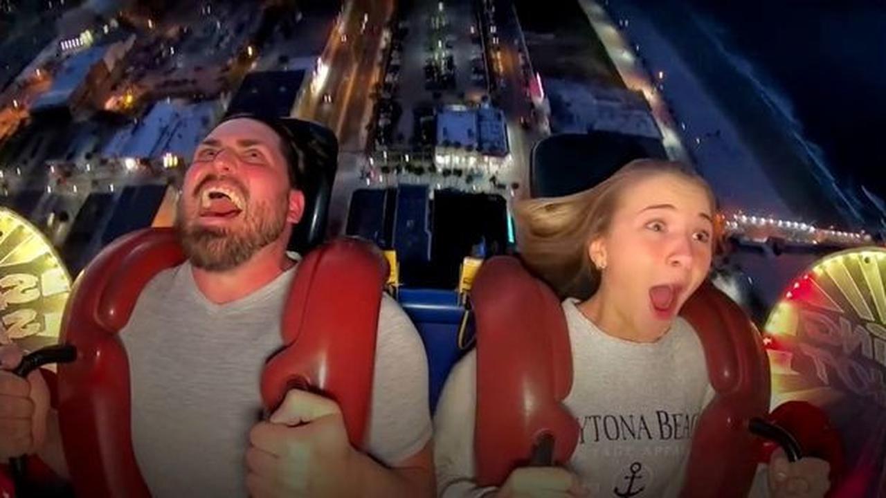 Seorang pria kehilangan gigi palsunya usai menaiki wahana ekstrem, ketapel.