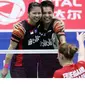 Greysia Polii / Apriyani Rahayu menyumbang poin saat Indonesia kalah 2-3 dari Denmark pada penyisihan Grup B Piala Sudirman 2019 di Nanning, Tiongkok, Rabu (22/5/2019). (foto: twitter.com/INABadminton)