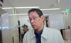 Menkeu Purbaya Yudhi Sadewa Kantor Kementerian Koordinator Bidang Pembangunan Manusia dan Kebudayaan (PMK), Jakarta, Rabu (15/7/2026). (Liputan6.com/Arief RH)