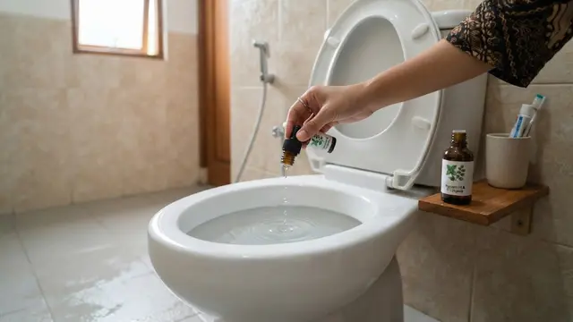 Teteskan Minyak Esensial untuk WC