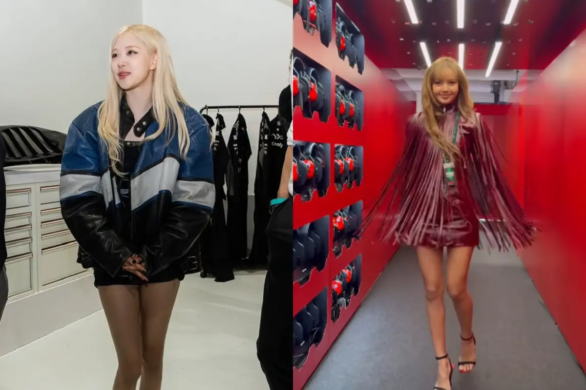 Gaya Kontras Rose dan Lisa BLACKPINK di F1 Miami Grand Prix