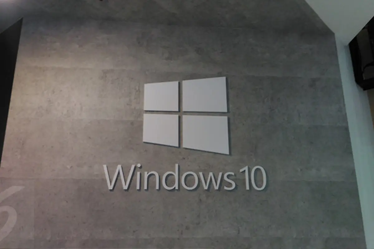 Logo Windows 10 di Booth Microsoft di Computex 2017. Liputan6.com/ Mochamad Wahyu Hidayat