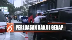Dari sebelumnya sembilan ruas jalan, kawasan ganjil genap kini bertambah menjadi 25 ruas jalan meliputi Jalan Fatmawati, Panglima Polim, Tomang, hingga Gajah Mada.