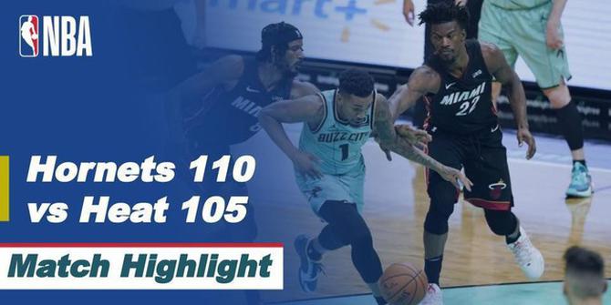 VIDEO: Highlights NBA, Charlotte Hornets Bungkam Miami Heat 110-105