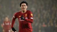 Pemain Liverpool, Takumi Minamino. (AP/Rui Vieira)