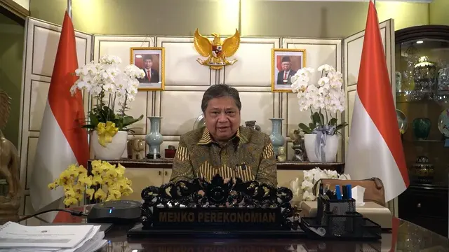 Menteri Koordinator Bidang Perekonomian Airlangga Hartarto Seminar Nasional XVIII PERSI, Seminar Tahunan XVI Patient Safety, dan Hospital Expo XXXIV. (Dok Kemenko Perekonomian)