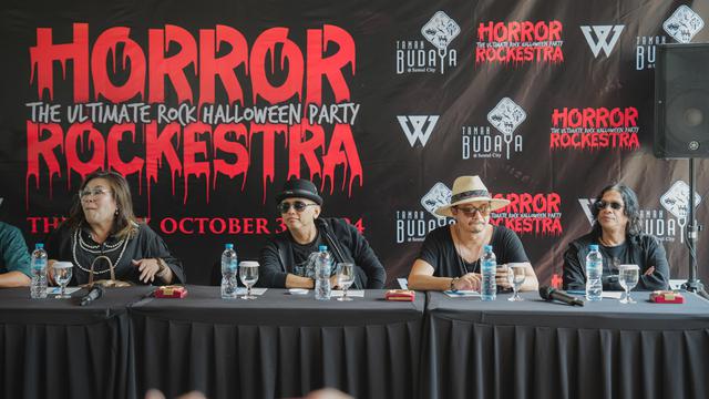 Presconfrence Horror Rockestra di Taman Budaya Sentul, Bogor.