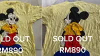 Meski lusuh, ia sebut baju itu hanya diproduksi 2000 buah. (Sumber: World of Buzz)