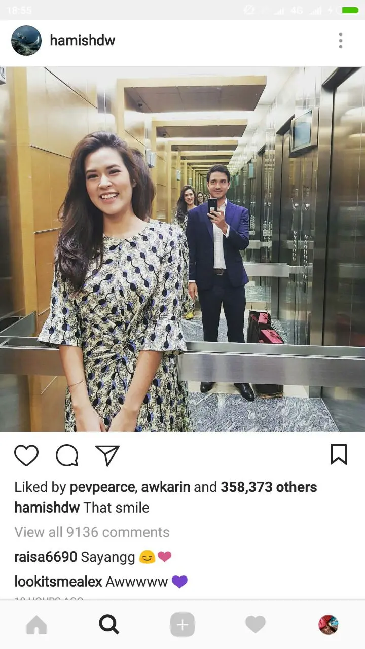 Raisa dan Hamish Daud (Bintang/hamishdw)