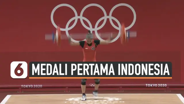 Indonesia raih medali pertama di Olimpiade Tokyo 2020. Medali disumbang Windy Cantika Aisah dari cabang angkat besi di nomor 49 kilogram.