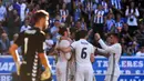 Para pemain Real Madrid merayakan gol saat melawan Alaves pada lanjutan La Liga Spanyol di Mendizorroza stadium, Vitoria, (29/10/2016). (REUTERS/Vincent West)