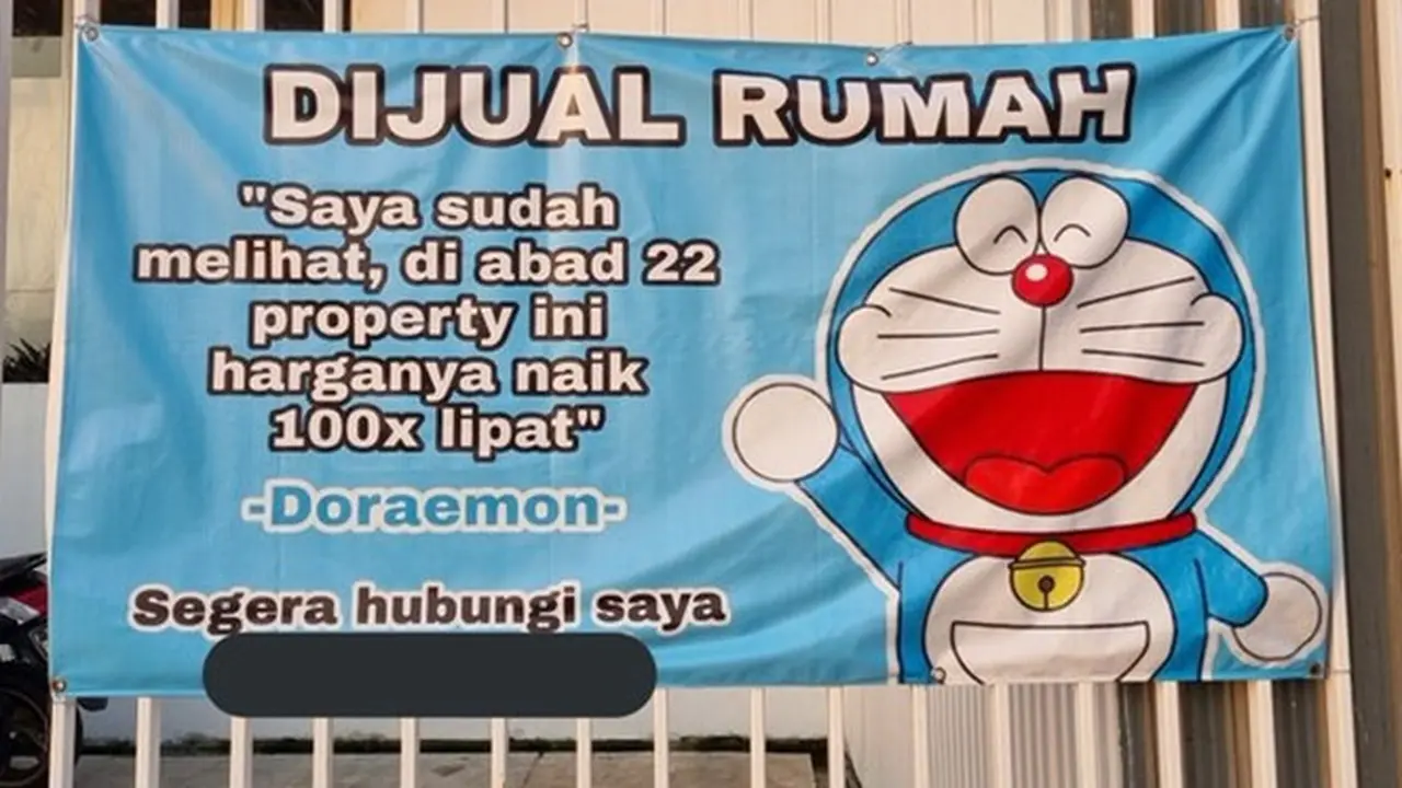 6 Spanduk Jual Rumah dengan Cara Unik Ini Bikin Senyum