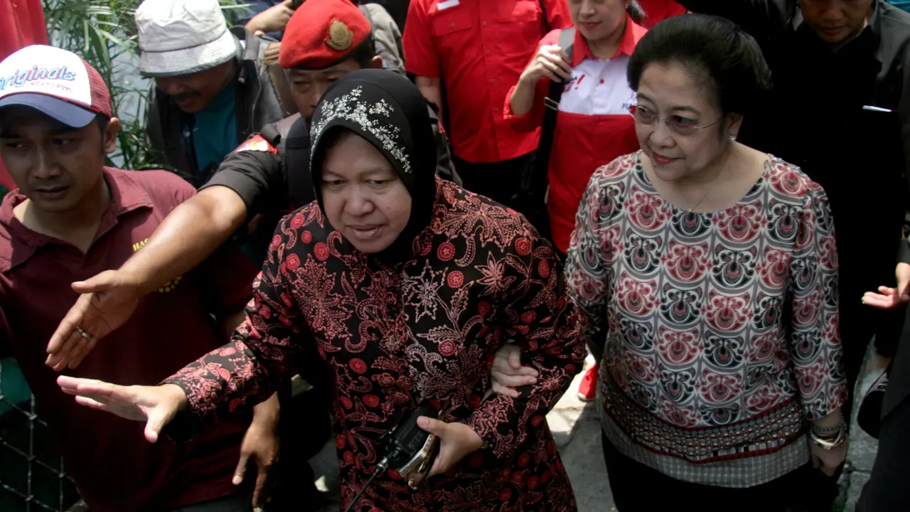 Megawati Soekarnoputri dan Walikota Surabaya Tri Rismaharini