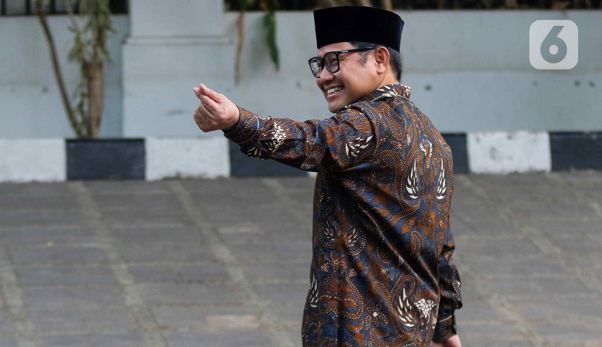 Abdul Muhaimin Iskandar atau lebih dikenal sebagai Cak Imin atau Gus Imin, merupakan politikus Indonesia yang pernah menjabat sebagai Wakil Ketua Dewan Perwakilan Rakyat Republik Indonesia sejak 2019, dan Ketua Umum Partai Kebangkitan Bangsa sejak 2005. (Liputan6.com/Herman Zakharia)