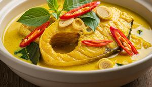 Ilustrasi Ikan Kuah Kuning. (Image by AI)