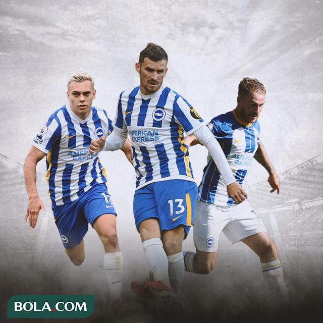 Ilustrasi - Leandro Trossard, Pascal Gross, Alexis Mac Allister