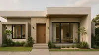 Desain Rumah 1 Lantai Minimalis Modern Elegan (created by AI)