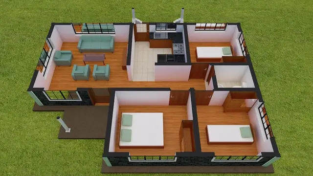 Desain Rumah Minimalis 7x9 dengan 3 Kamar yang Nyaman