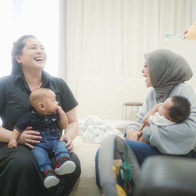 Rayyanza, Ameena dan Fatih Alias Baby L kumpul bareng (Foto: Instagram @raffinagita1717)