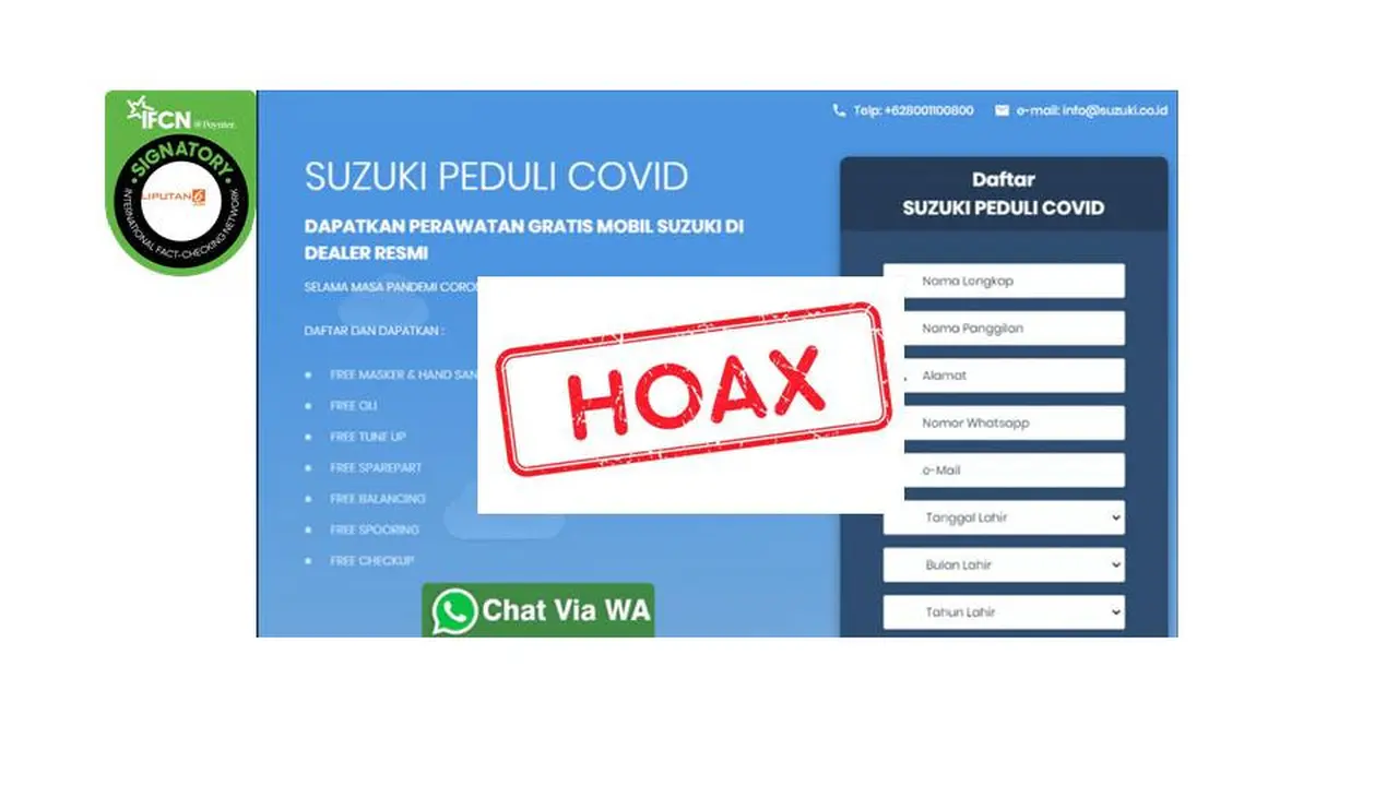 Cek Fakta Suzuki
