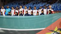 Timnas Mozambik berbaris menjelang pertandingan Grup F Piala Afrika (CAN) antara Pantai Gading dan Mozambik di Stadion Marrakesh di Marrakesh pada 24 Desember 2025. (Khaled DESOUKI/AFP)