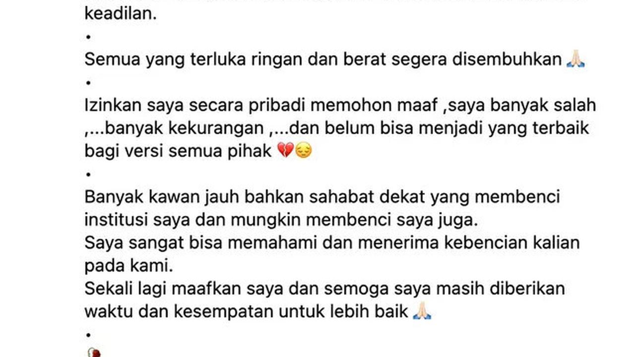 Melly Goeslaw Minta Maaf Setelah Affan Kurniawan Tewas Dilindas Rantis Brimob: Saya Banyak Salah...