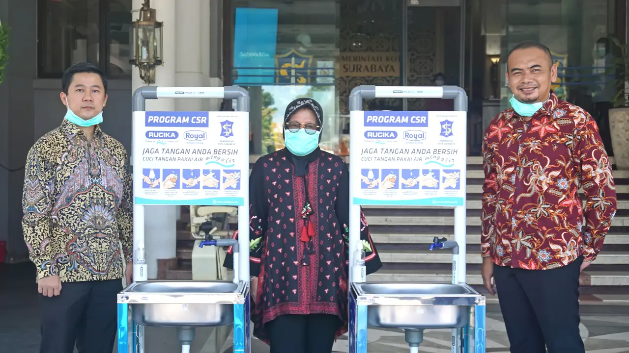 Dukung Pemkot Surabaya, Rucika Peduli Gerakan Cuci Tangan Dengan Air Bersih