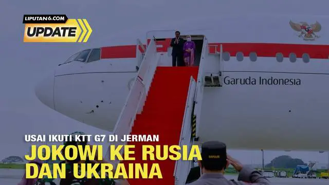 Jokowi kunker ke Jerman untuk menghadiri acara KTT G7. Dari Jerman, Jokowi dan rombongan berkunjung ke Ibu Kota Ukraina dan bertemu dengan Presiden Volodymyr Zelensky untuk mendorong perdamaian antara Ukraina dan Rusia.