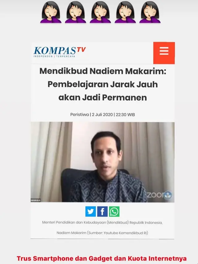 Unggahan Tina Toon. (Foto: Instagram @tinatoon101)