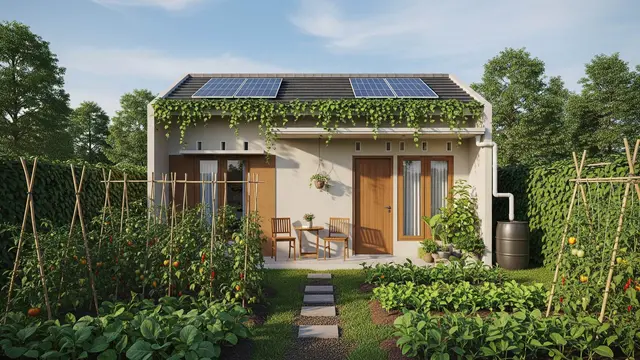Konsep Rumah 1 Lantai Mandiri Pangan dan Energi untuk Keluarga Kecil