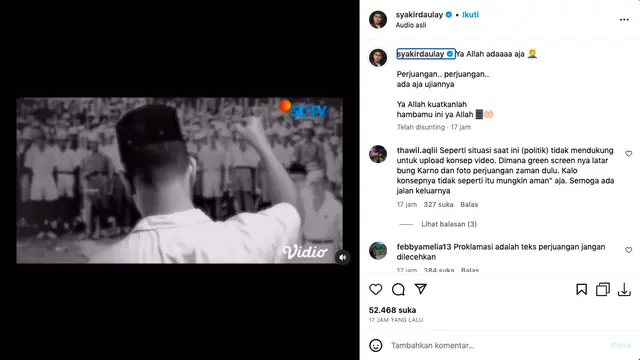 Dianggap Menghina Teks Proklamasi dalam Promo Film Terbaru, Syakir Daulay: Kuatkanlah Hambamu Ini Ya Allah