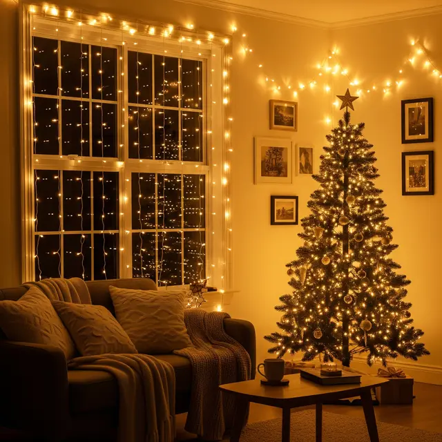 Lampu Hias Warm White atau Fairy Lights (Image by Gemini AI)