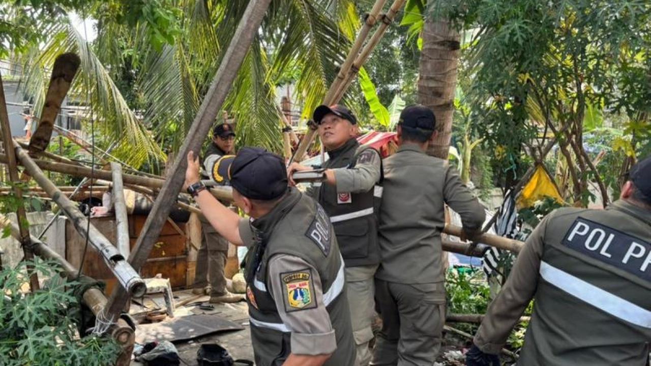Satpol PP Tertibkan Bangunan Liar Jakarta Pusat, Eks Lokasi Minuman Keras Disulap Jadi Taman