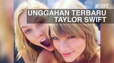 Taylor juga mengunggah foto kebersamaannya denga model internasional Karlie Kloss yang sedang berulang tahun.