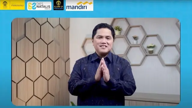 Menteri BUMN Erick Thohir di Dies Natalis ke-62 Fakultas Psikologi (F. Psi) Universitas Indonesia (UI) (Dok. Biro Humas dan KIP UI)