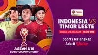 Indonesia vs Timor Leste, ASEAN U19 Boys Championship. (Sumber: Dok. Vidio.com)