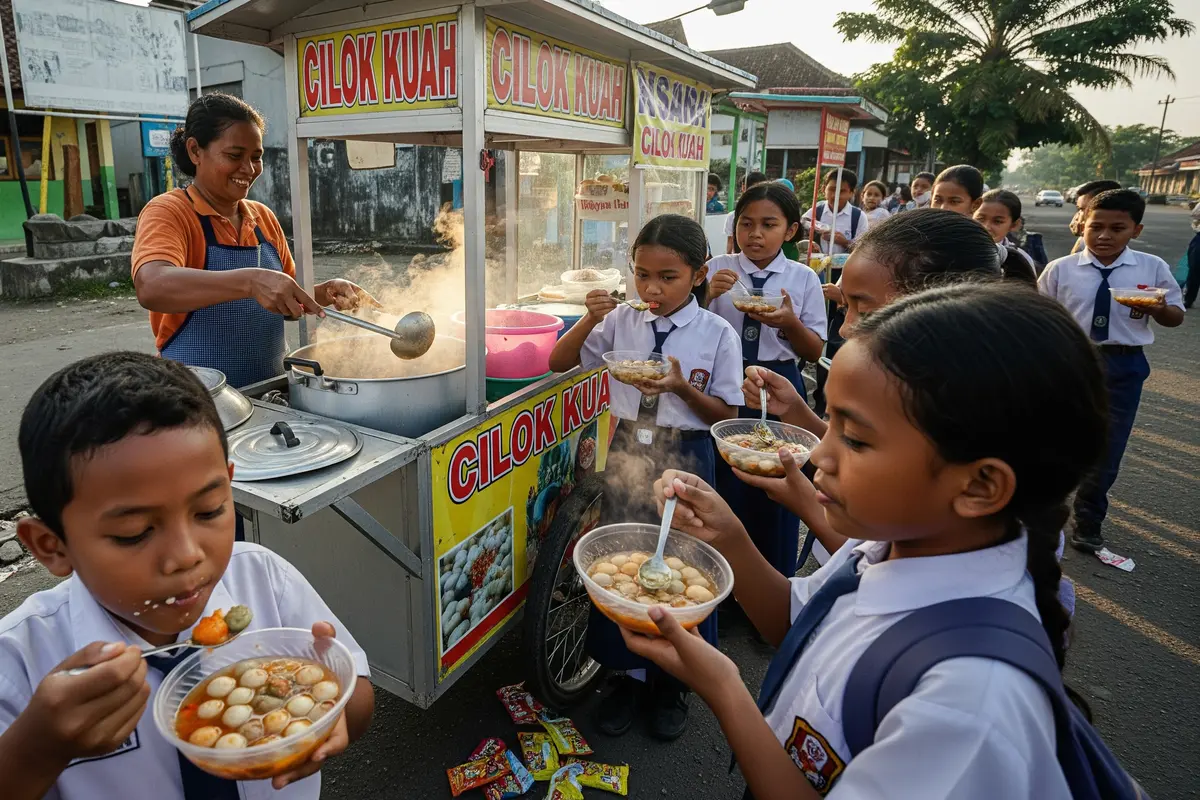 Ide Jualan Makanan Kekinian untuk Sekolah Cilok Kuah