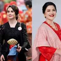 Kahiyang Ayu tampil bold dengan kebaya merah berpayet. Makeup bold dengan lipstik merah sempurnakan tampilan elegannya [@ayangkahiyang]