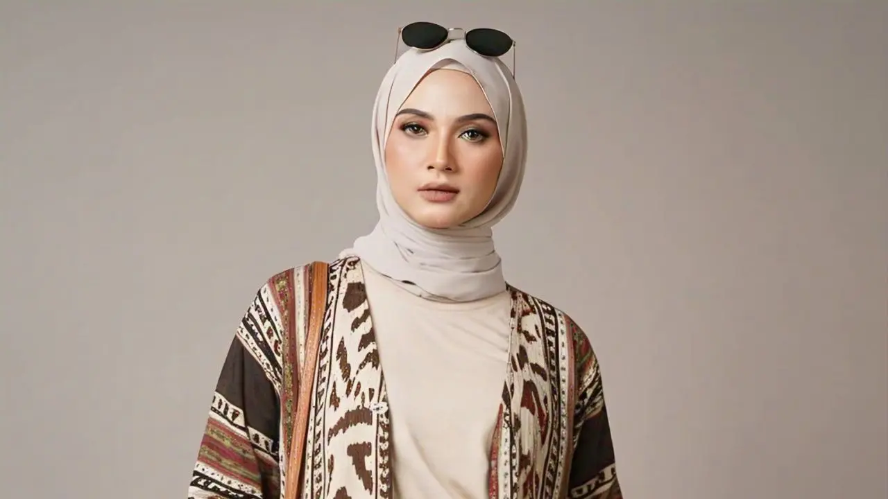 Long Outer Tribal dengan Kulot Polos