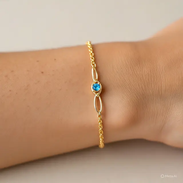 Model Gelang Emas Rantai 5 Gram dengan Permata