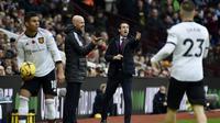 Unai Emery menjalani debutnya sebagai juru taktik Aston Villa dengan manis. Tim asuhannya berhasil mengalahkan Manchester United di Liga Inggris. (AP/Rui Vieira)
