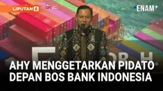 Gubernur Bank Indonesia Perry Warjiyo memberikan sambutannya dalam acara opening ceremony FEKDI x IFSE 2025, Kamis (30/10). Dalam acara tersebut, Perry menjelaskan terkait penggunaan keuangan digital yang aman.