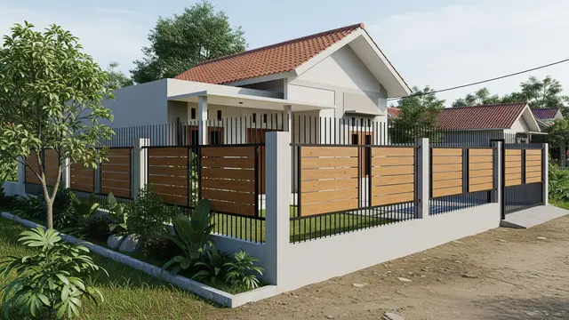 Model Pagar Minimalis untuk Rumah Type 45 di Desa