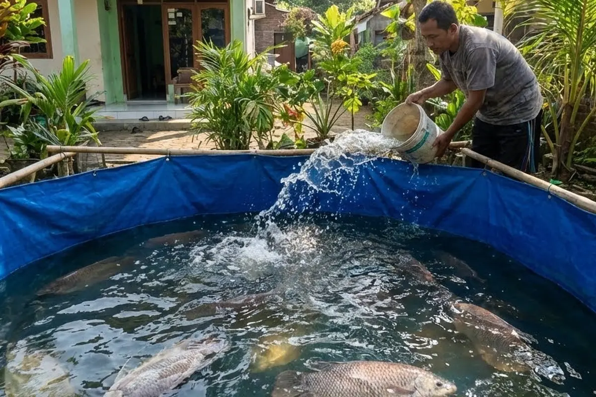 Ternak ikan gurame tanpa pompa besar (Gemini AI)