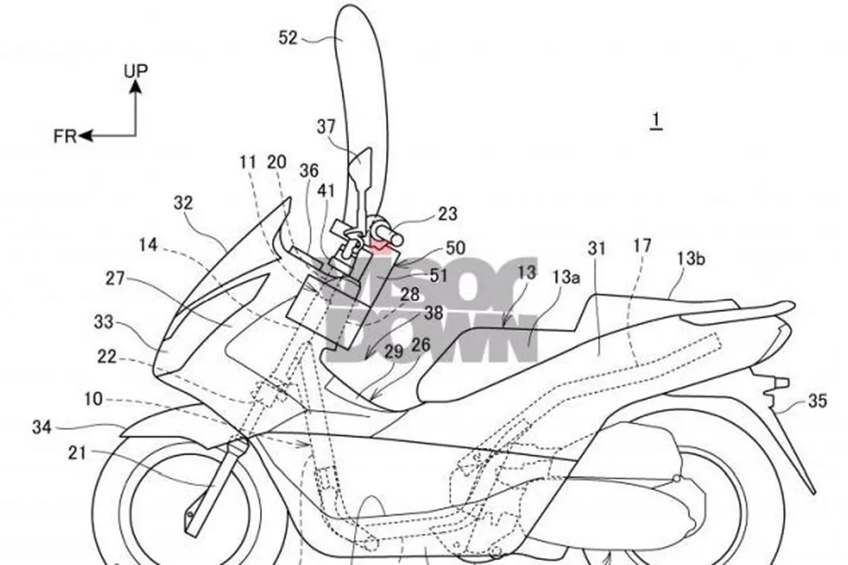Sudah Dipatenkan, Honda Bakal Sematkan Airbag di PCX? (Visordown)